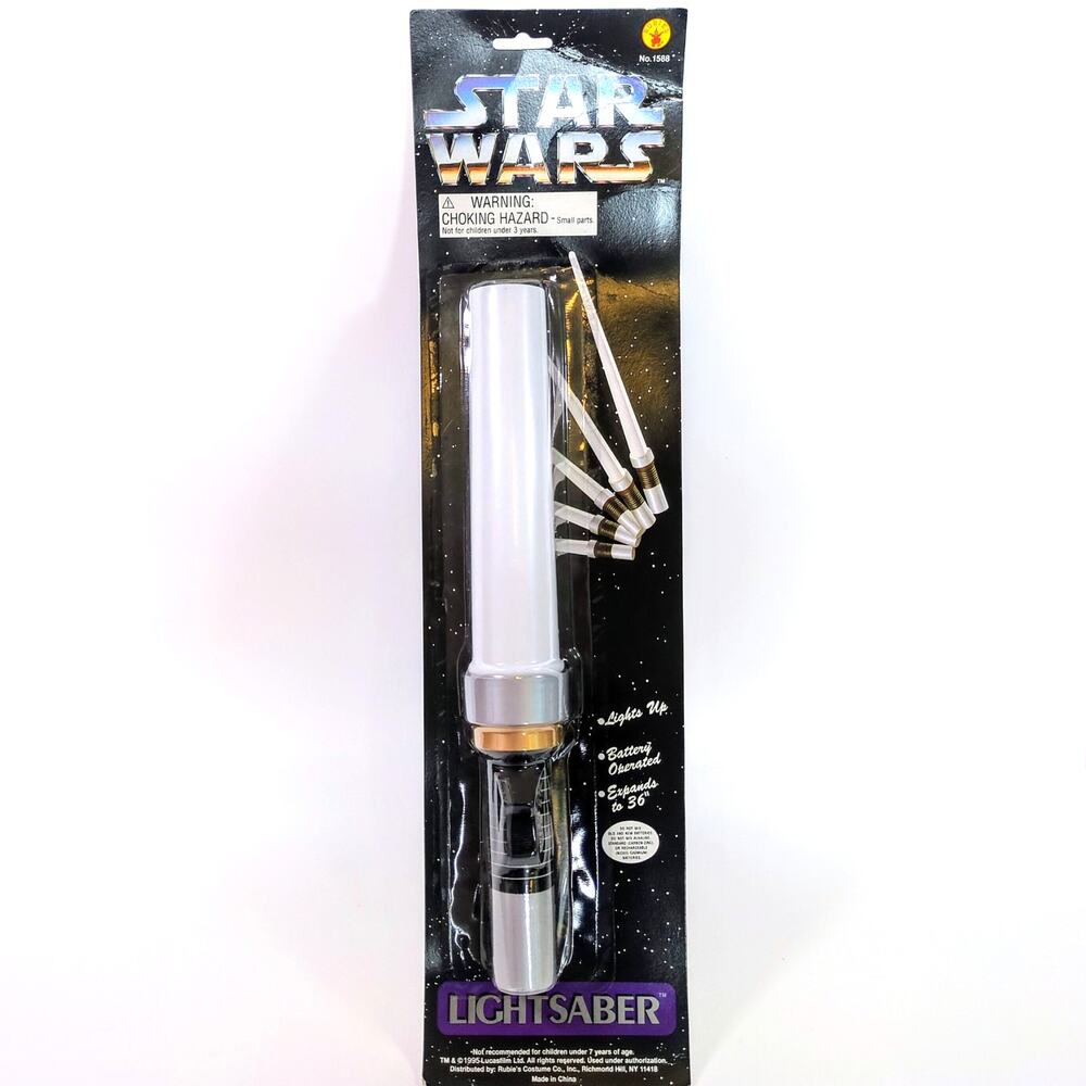 Star Wars Light Up Lightsaber 36" Role Play Lucasfilm Rubie's Vintage 1995 New